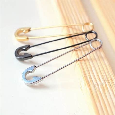 stainless steel safety pin earrings